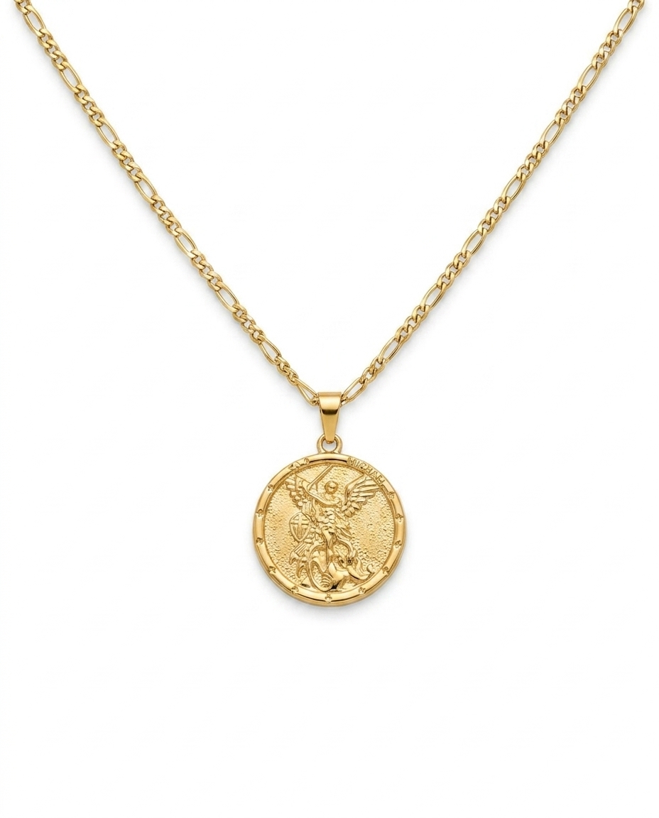 Collar Archangel en acero inoxidable 316L con acabado Oro
