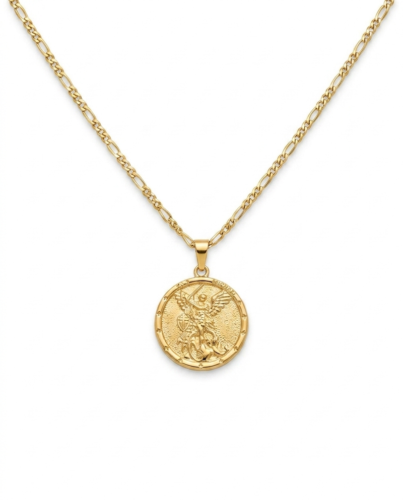 Collar Archangel en acero inoxidable 316L con acabado Oro